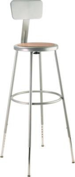 NPS® STOOL,31-39IN BACK GY,WDG 6230HB