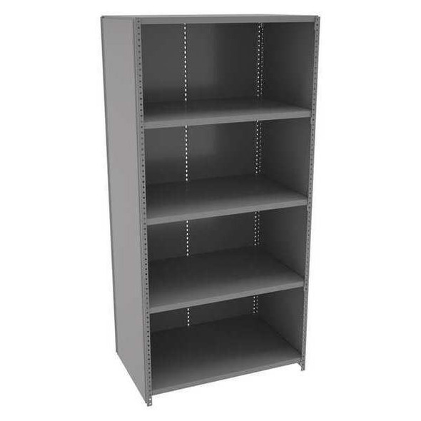 Metal Shelving Unit, 24"D x 36"W x 75"H, 4 Shelves, Carbon Steel