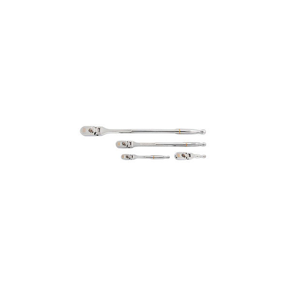 4 Piece 1/4in, 3/8in, and 1/2in Drive 120XP Full Polish Flex Handle Teardrop Ratechet Set 81230XP