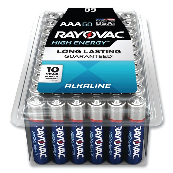 Rayovac Alkaline Battery,AAA,60/Pack,PK60 82460PPK