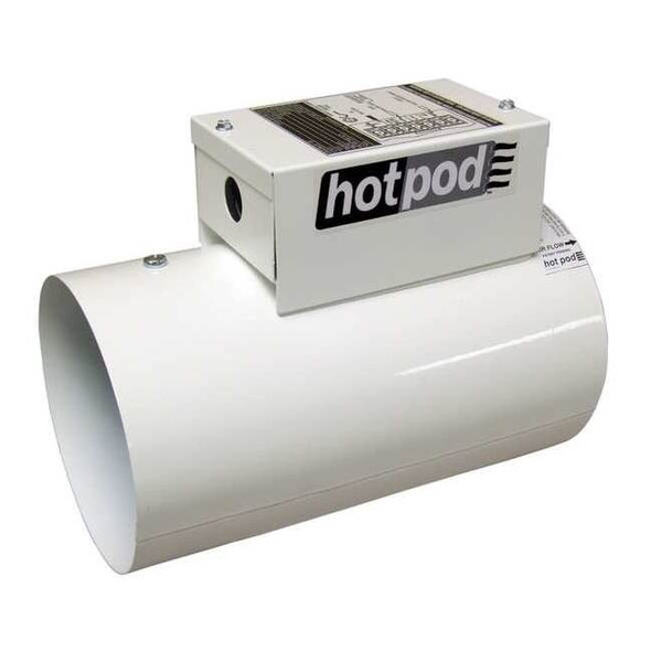 Hotpod White Steel 10.5"L,10.4"H Duct Fan Heatr HP8-1440120-2T