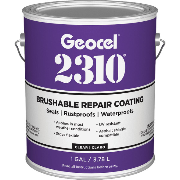 Geocel 2310 Clear 1 Gal. Tripolymer Brushable Repair Sealant Coating GC65300
