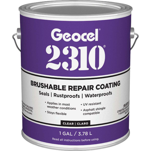 Geocel 2310 Clear 1 Gal. Tripolymer Brushable Repair Sealant Coating GC65300