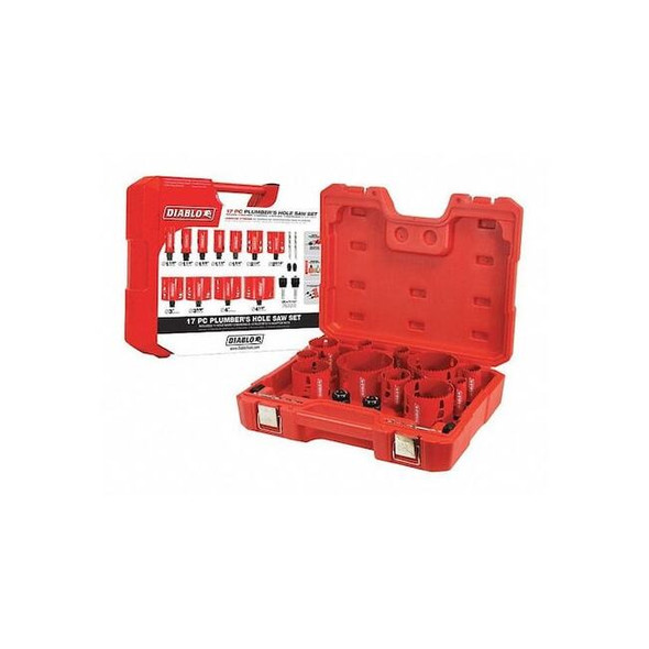 Diablo Bi-Metal Plumbing Hole Saw Set,17 pcs. DHS17SPL