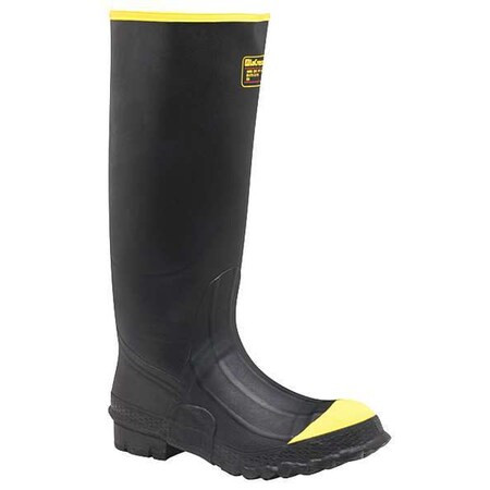 Men's LaCrosse Premuim Rubber Boot, Steel Toe, 16" Height, Black, 15