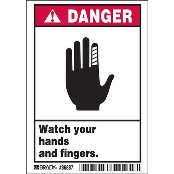 Brady Machine/Equipment Labl,3-1/2inHx5inW,PK5, 86887 86887