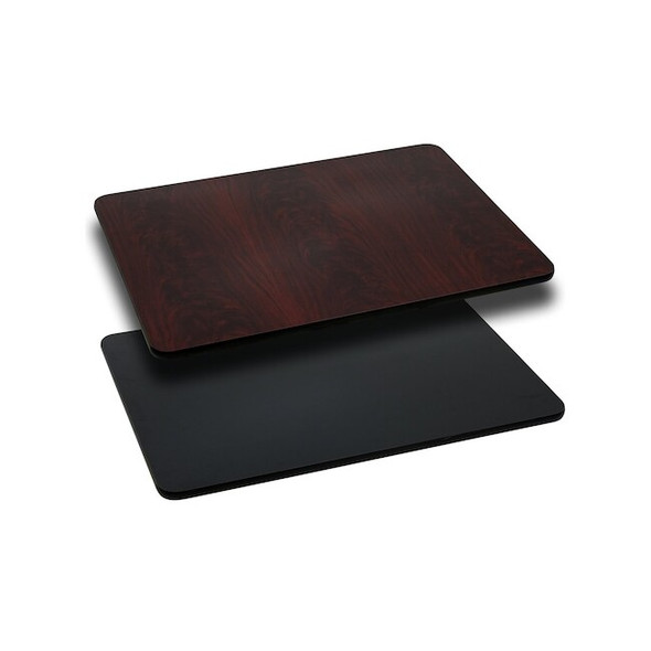 Flash Furniture Black/Mahogany Reversible Top, 24 x 42 XU-MBT-2442-GG
