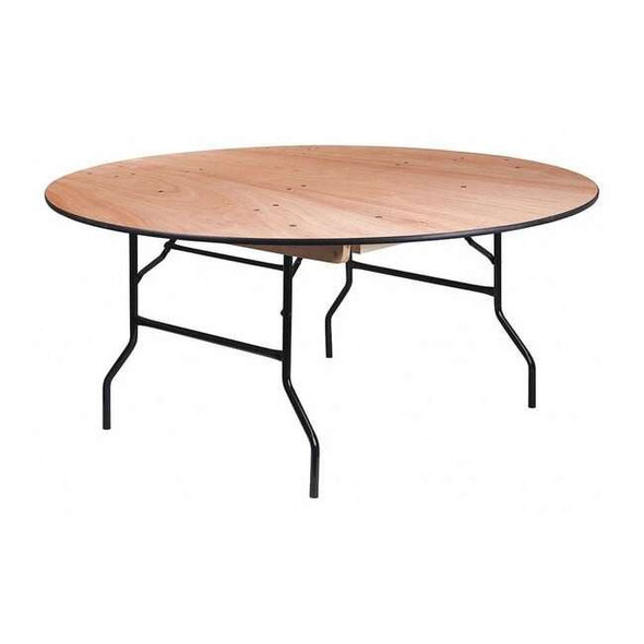 Flash Furniture Round Folding Table, Wood Top, Wood Grain YT-WRFT66-TBL-GG