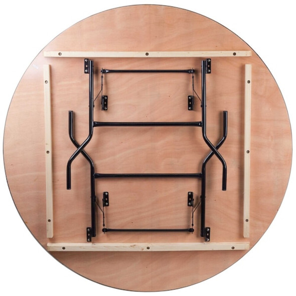 Flash Furniture Round Folding Table, Wood Top, Wood Grain YT-WRFT66-TBL-GG