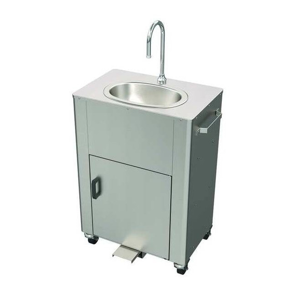 Single Foot Pedal, Silver, Portable Hand Washing Station