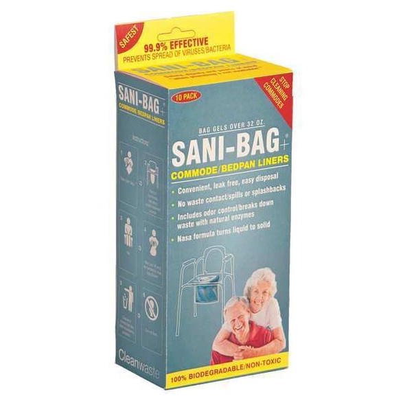 Cleanwaste Bedpan/Commode Liner,PK10 H645S10P