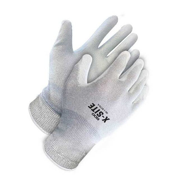 Coated Gloves, Polyurethane, Sandy, Palm, Not Rated Abrasion Level, XS (6) 1 PR