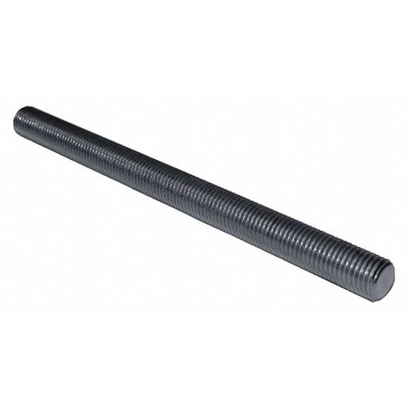 Fully Threaded Stud, 1/4"-28, 3 ft, Steel, Grade 8, Plain Finish