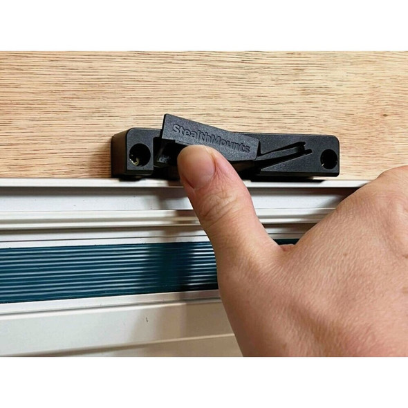 Stealthmounts Universal Track Saw Guide Rail Mount (2-Pack) OM-TRM-BLK-2 379411