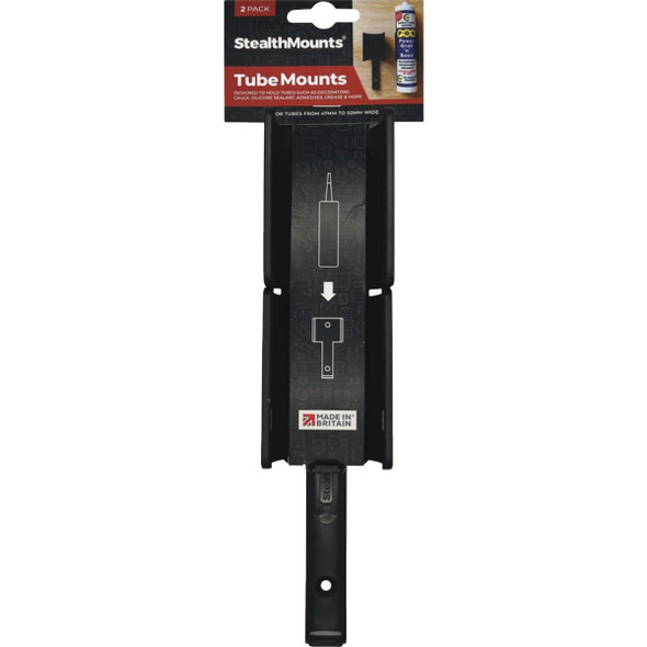 StealthMounts Caulking Tube Mount (2-Pack) OM-TBE-V2-BLK-2
