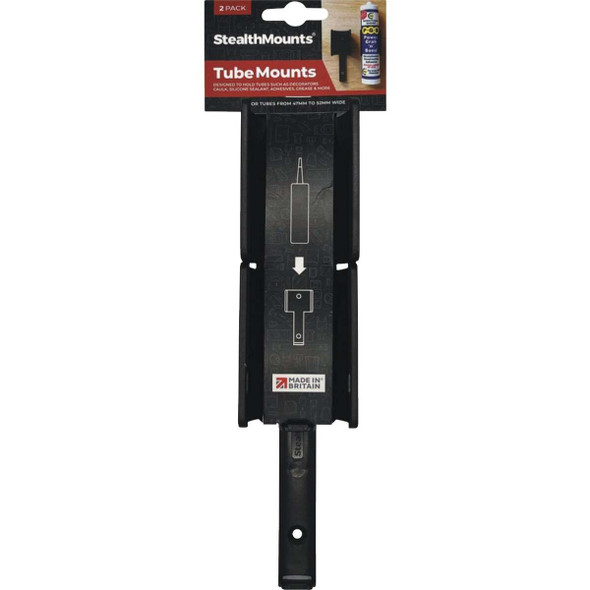 StealthMounts Caulking Tube Mount (2-Pack) OM-TBE-V2-BLK-2