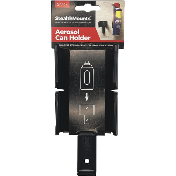 StealthMounts Aerosol Can Holder (2-Pack) OM-CAN-BLK-2