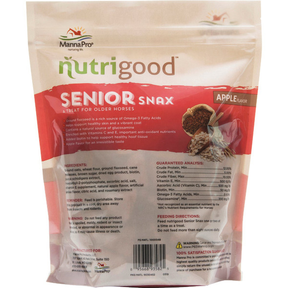Manna Pro Senior Snax 2 Lb. Apple Flavored Horse Treat 1000048 727292