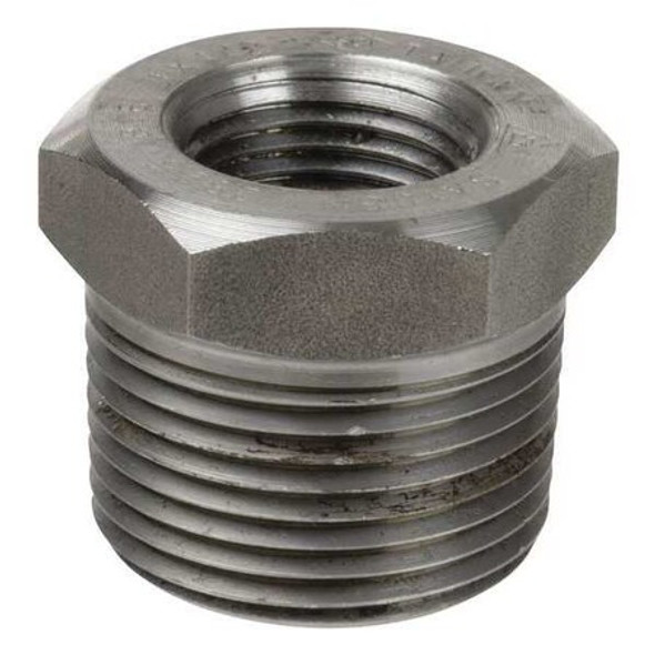 Manufacturer Varies 2-1/2" x 1" MNPT x FNPT SS Hex Reducing Bushing 4307001374