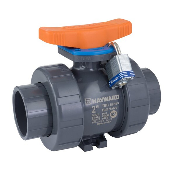 Ball Valve, True Union, 1/4", PVC/FPM, Full Port, Socket