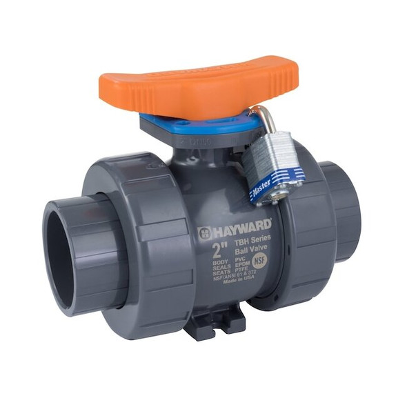 Ball Valve, True Union, 1/4", PVC/FPM, Full Port, Socket