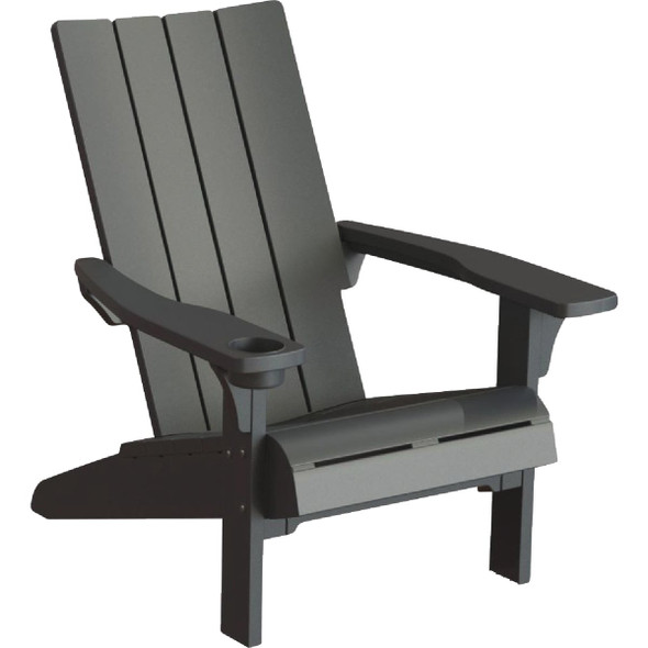 Adams Keter Graphite Resin Modern Adirondack Chair 261529