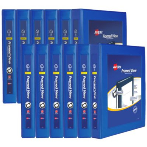 Avery® BINDER,FRVW,1"EZD,12,NVBE 68055