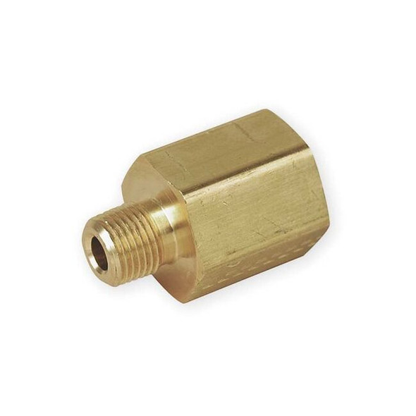 Parker Adapter Brass Pipe Fitting, 1/8 in Female NPT X 1/8 in Male NPT 2-2 RA-B