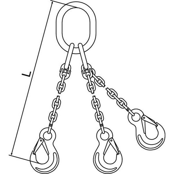 Pewag Chain Sling,G120,TOS,Alloy Steel,5 ft. L 7G120TOS/5