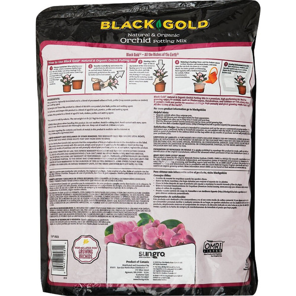 Black Gold 8 Qt. Natural & Organic Orchid Potting Mix 1411402.Q08P 716637