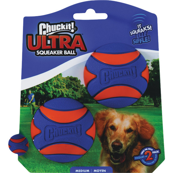 Chuckit Medium Ultra Squeaker (2-Pack) 33068