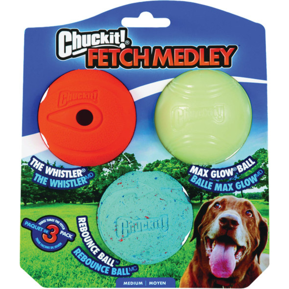 Chuckit Fetch Medley Medium Ball (3-Pack) 0520520