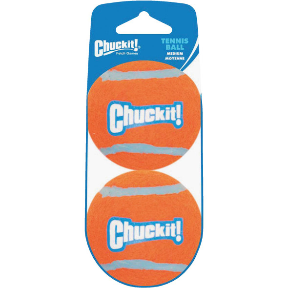 Petmate Chuckit Medium Tennis Ball Dog Toy (2-Pack) 74023