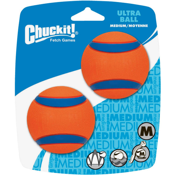 Chuckit Medium Ultra Ball Dog Toy (2-Pack) 17001