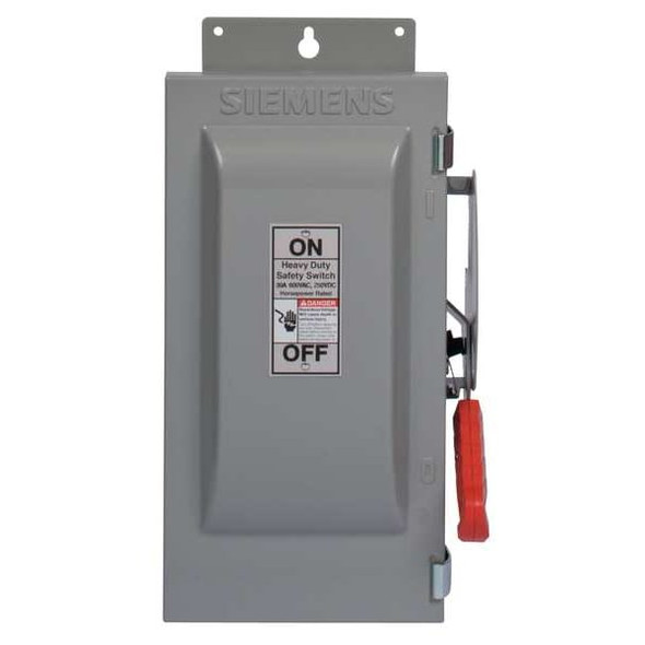 Siemens Safety Switch, Fusible, 30 A, Steel HF221N