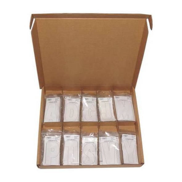Hardline Products Letter Kit,A-Z,3" White Vinyl,PK350 3SCWP-350