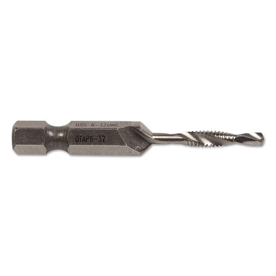 Drill/Tap Bit, #6 Size, 32 TPI, 1/4 in Shank