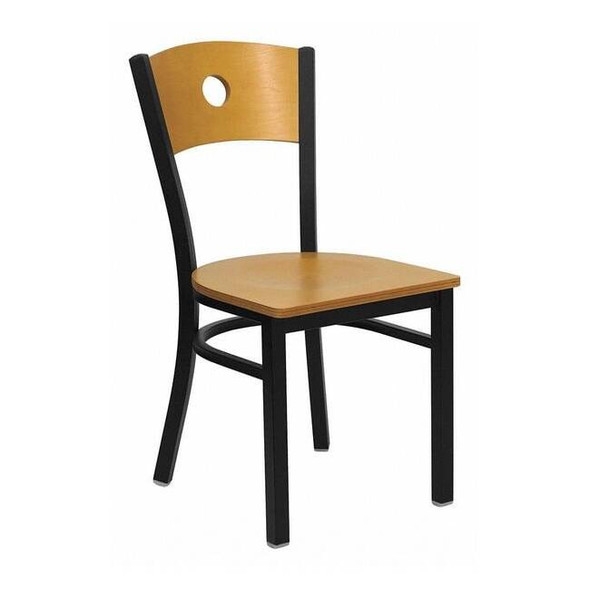 Hercules Restaurant Chair, Wood Back, 16-1/4 in W 21-1/2" L 32-3/4" H