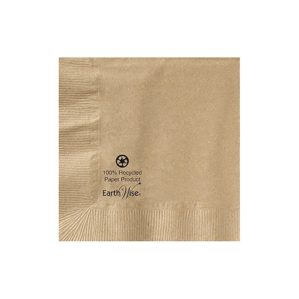 Hoffmaster 5" Earth Wise Kraft Beverage Napkins,PK250 180200