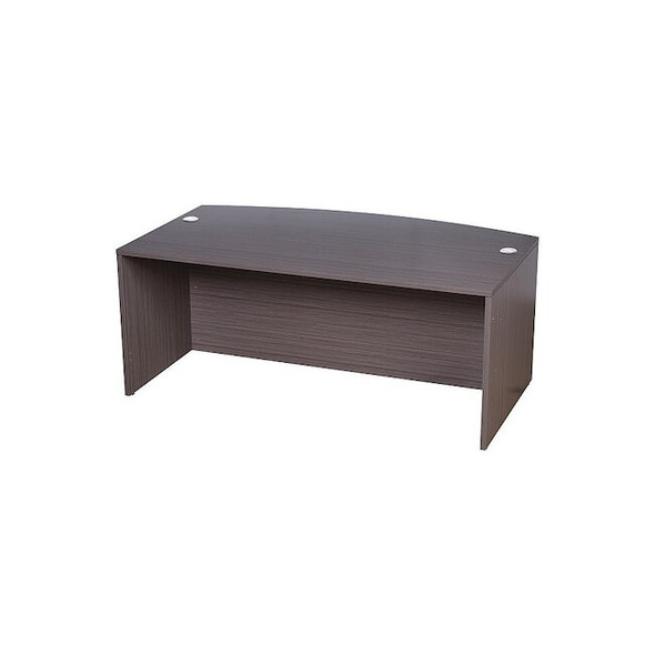 Desk Shell Bow Front Desk Shell,Driftwood,71"Wx36/4, 71" W X Driftwood