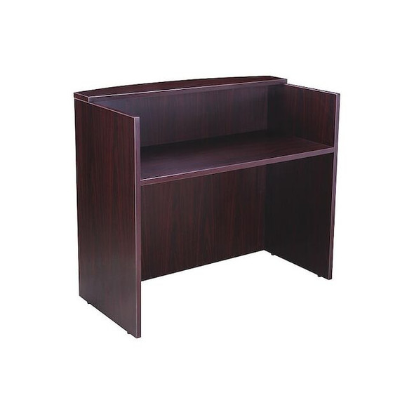 Boss Office Products Reception Desk,71W X 30/36D X 42H,Mahogany N169-M
