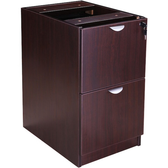 Boss Office Products Full Pedestal File-File,Mahogany N176-M