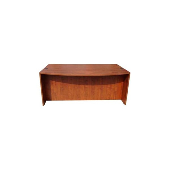 Boss Desk Shell Bow Front Desk Shell,Mahogany,71"Wx36/41, 71" W X N189-M