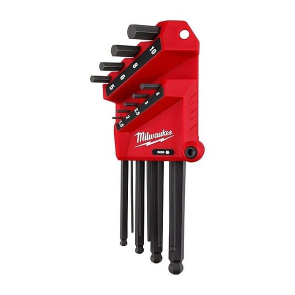 Milwaukee Tool HexKeySet,Hex,Straight,L,Long,9pcs 48-22-2186