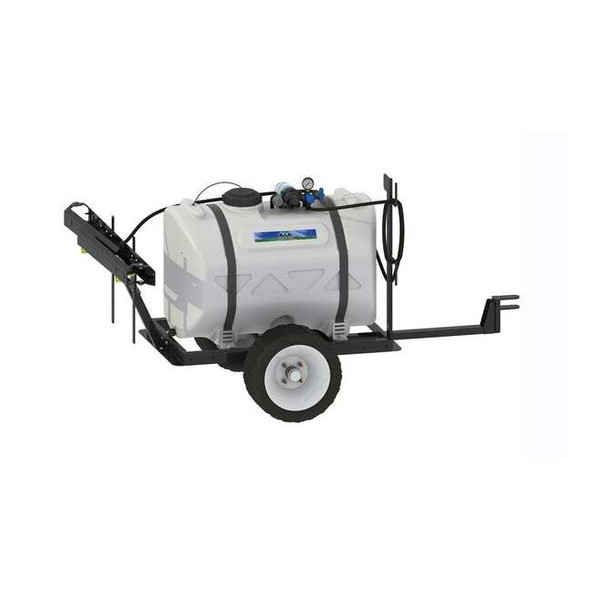 60 gal Trailer Deluxe Sprayer, Poly, 15 ft L Hose, 60 psi Max