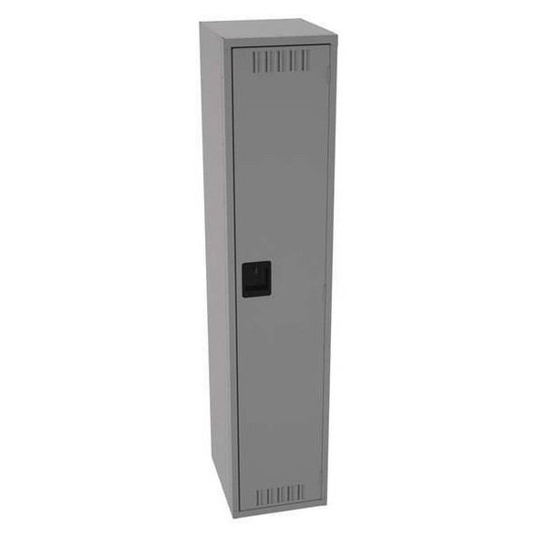 Tennsco Lckr,1x1Lckr,Md Gray,72"x15"x18",Assm STS-151872-AMG