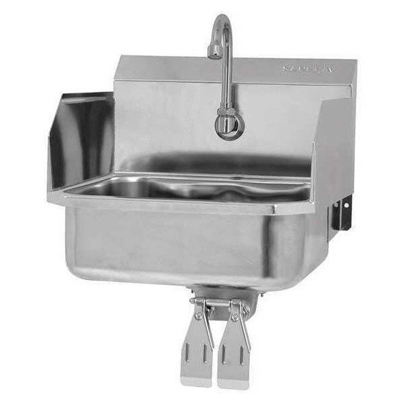 Sani-Lav Hands-Free Sink,16"x15.25"x13",Silver 607D-0.5