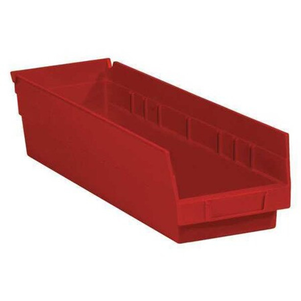 Partners Brand Bin Box,Shelf,17 7/8x4 1/8x4",Red,PK20 BINPS111R