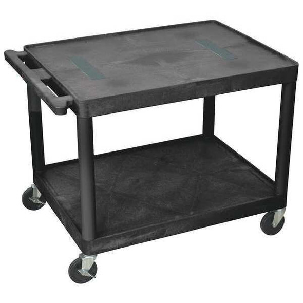 Luxor AV Cart - 27"H  - Two Shelves - Black LE27-B