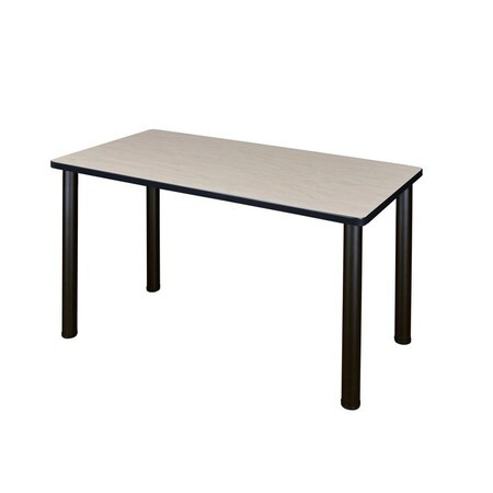 Regency Kee 48 x 24 in. Training Seminar Table- Maple Top, Black Legs